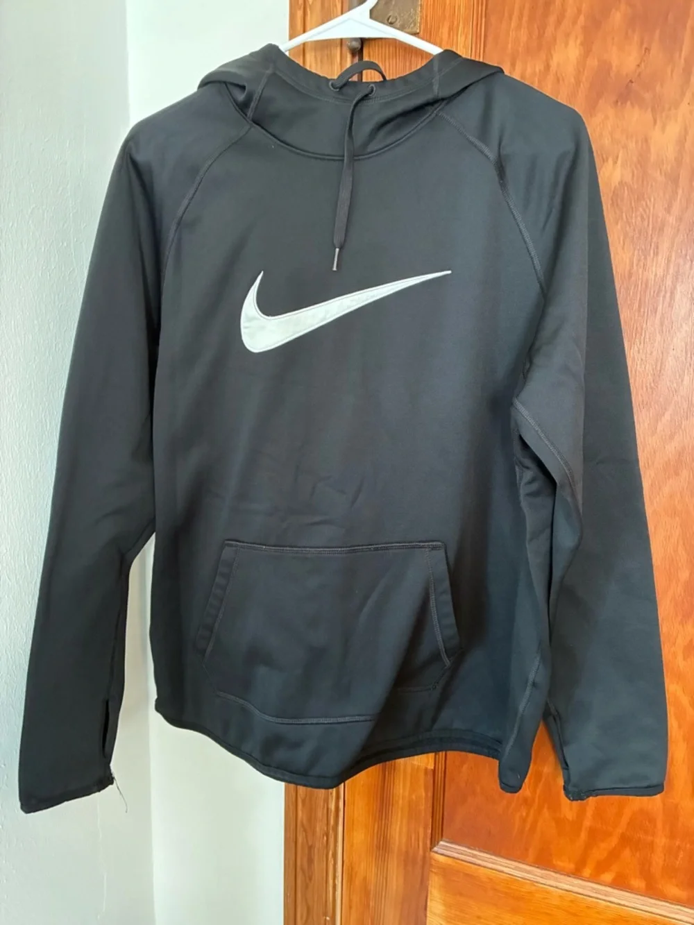 Nike Black Dri-FIT Pullover with White Swoosh Logo